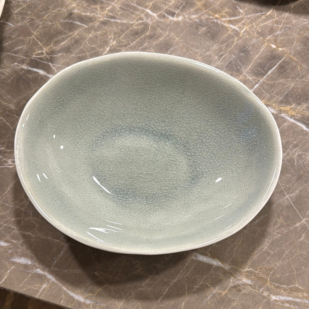 Jars Ceramistes oval skål, sart grøn