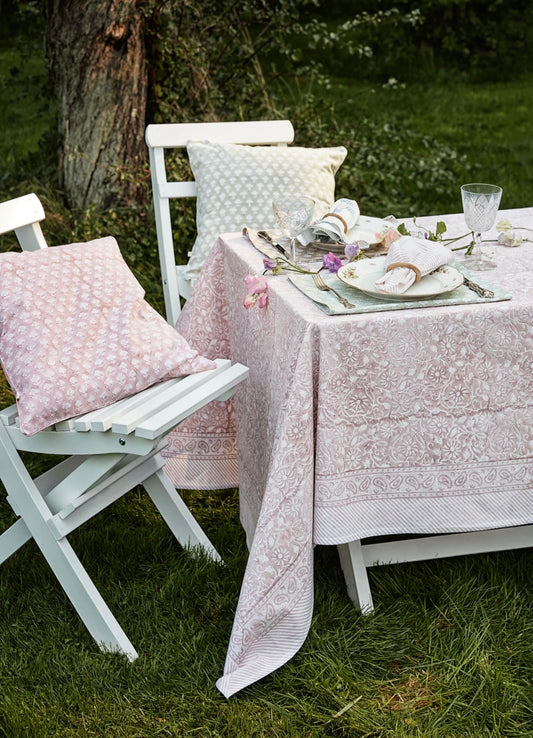 Dug bomuld rosa blomstret