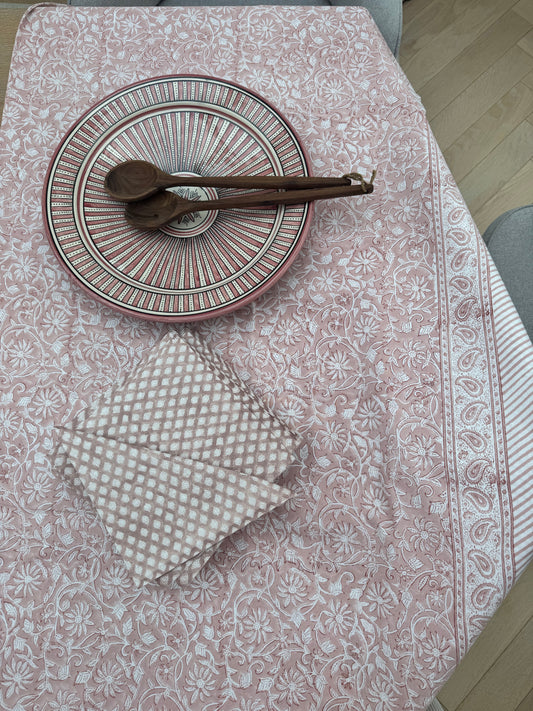 Papir servietter bløde 50 stk rosa m/ medallion mønster