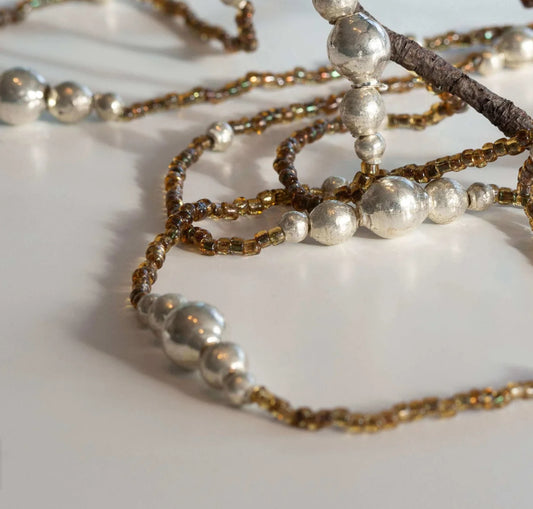 3 meter glas m/ perler guirlande