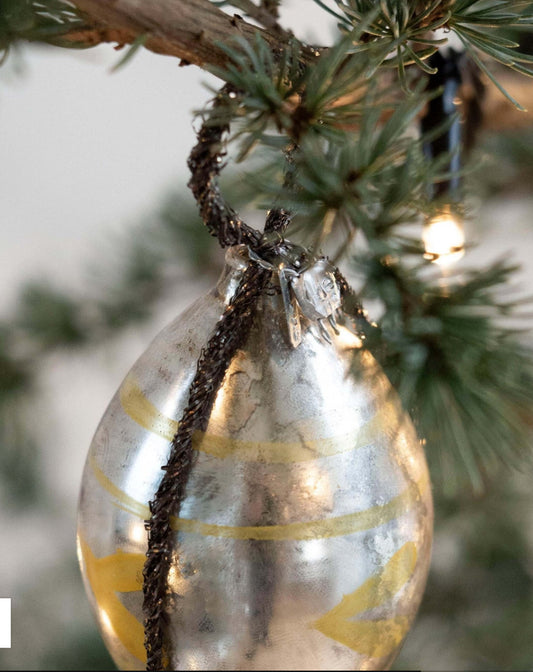 Glas dråbe m/tinsel