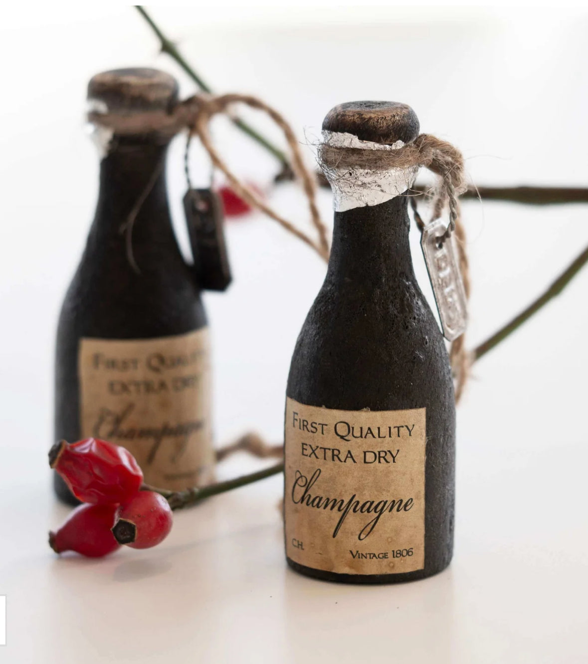 Champagne julepynt eller gavepynt til champagneelskeren