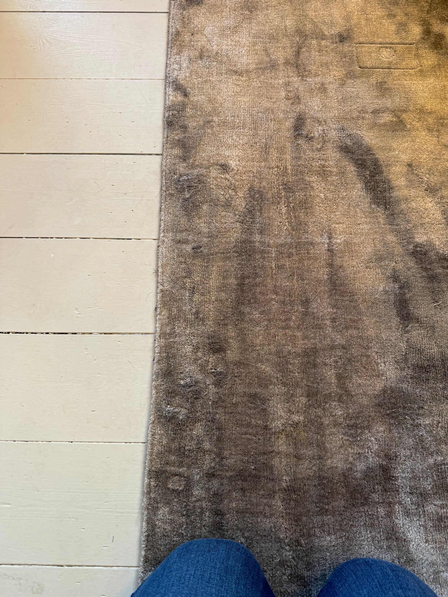 Gulvtæppe Angel - ren viskose Grey Polytuft