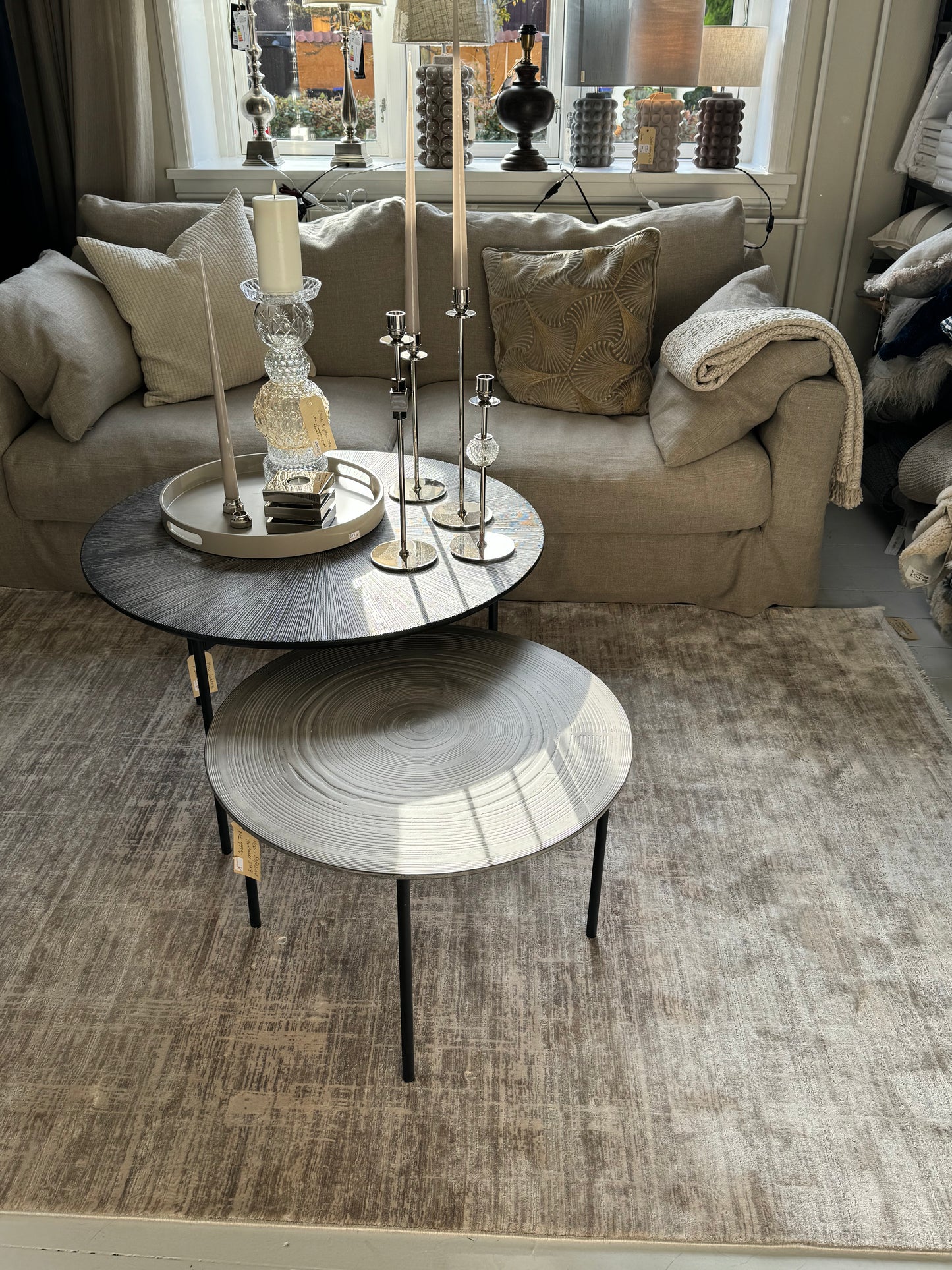 Gulvtæppe Viskose Earth grå/beige