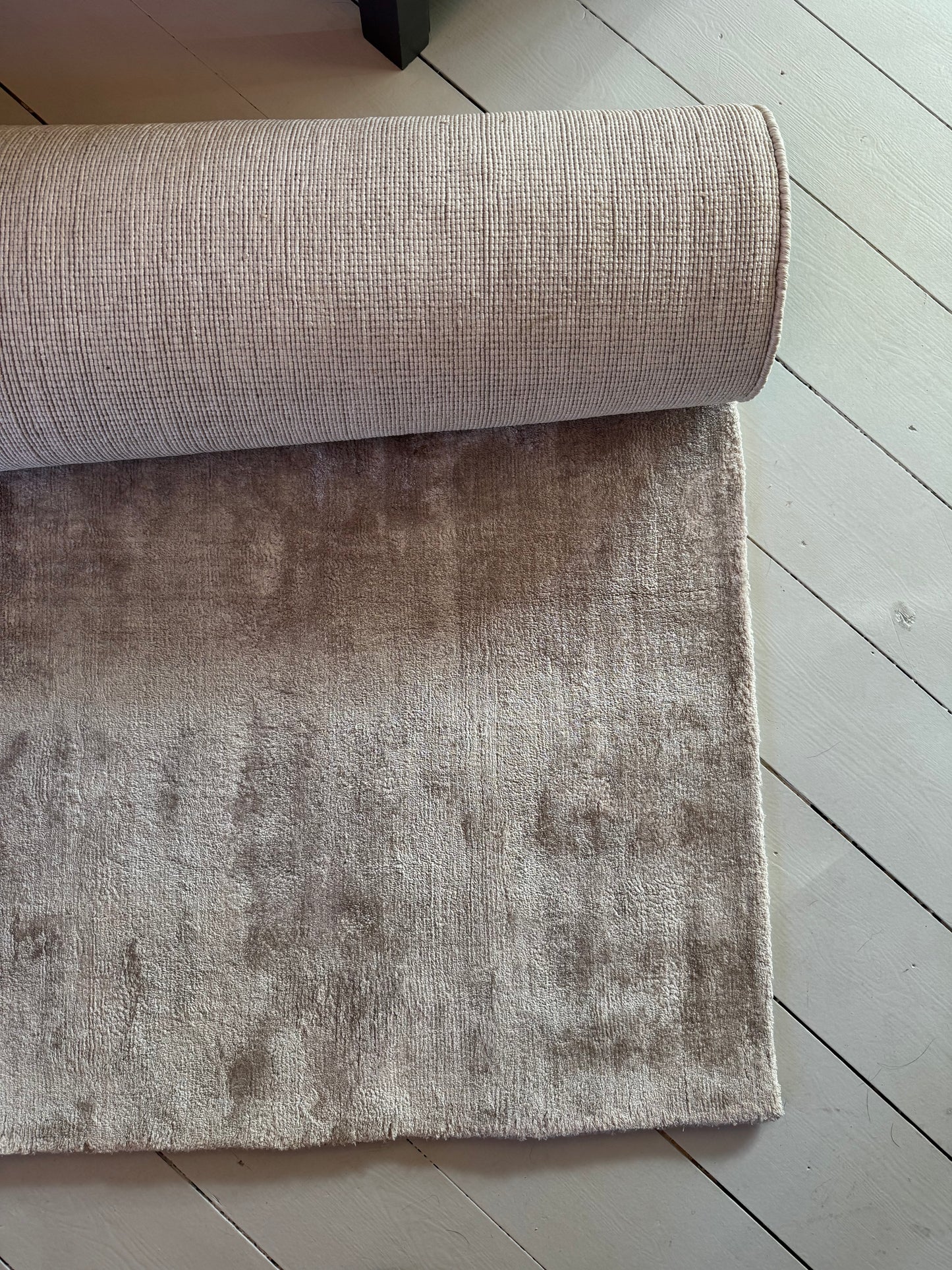 Gulvtæppe Angel - ren viskose Beige Polytuft