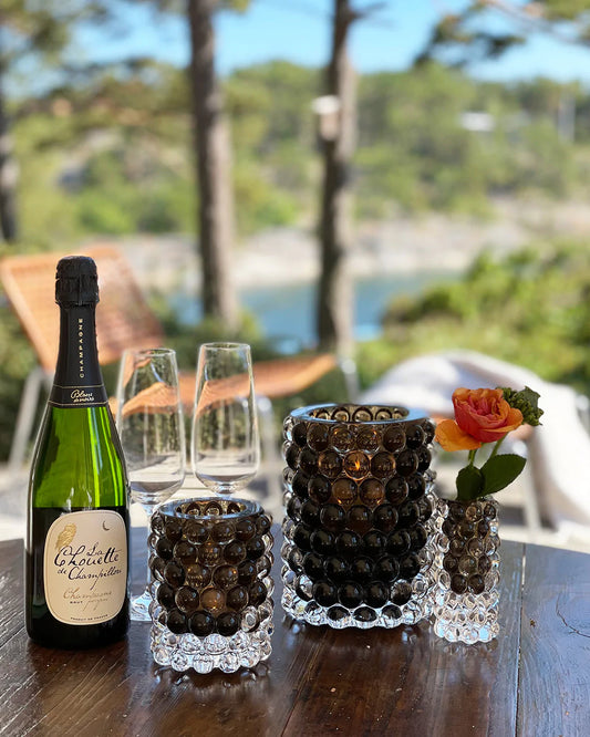 Krystal lanterne - smoky grey