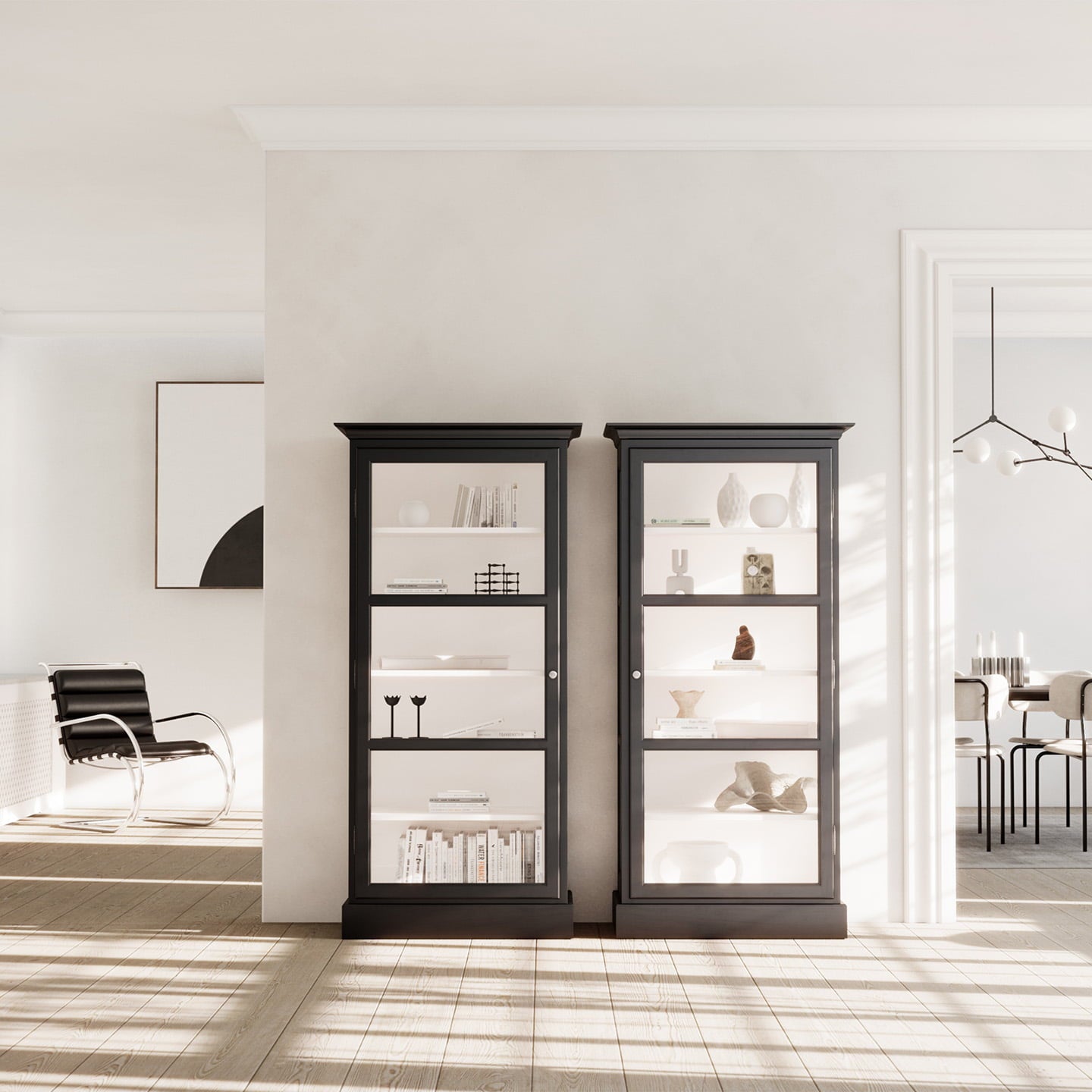 Vitrineskab i sort fra Lindebjerg Design
