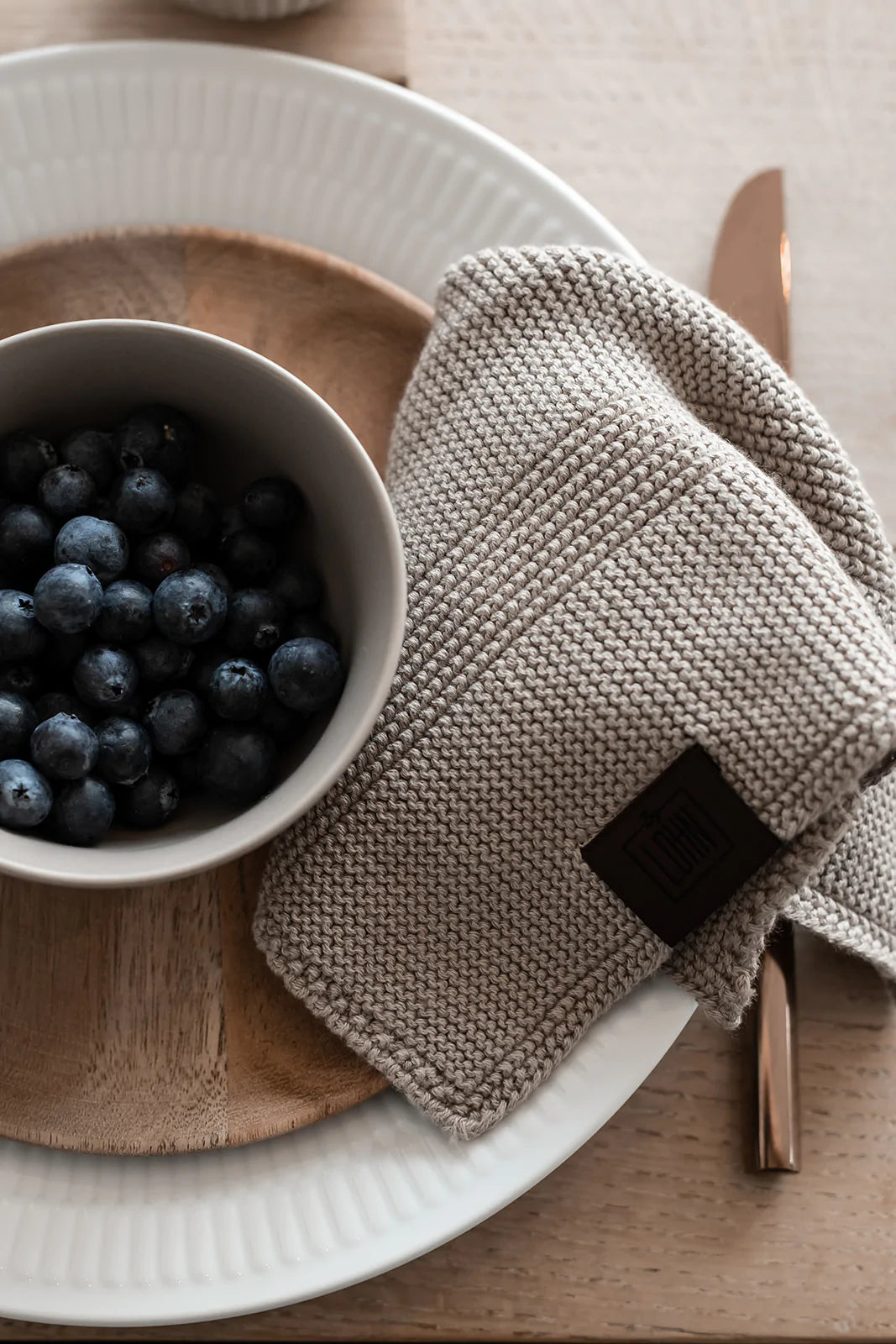 STRIKKET ALL ROUND KLUD By Lohn