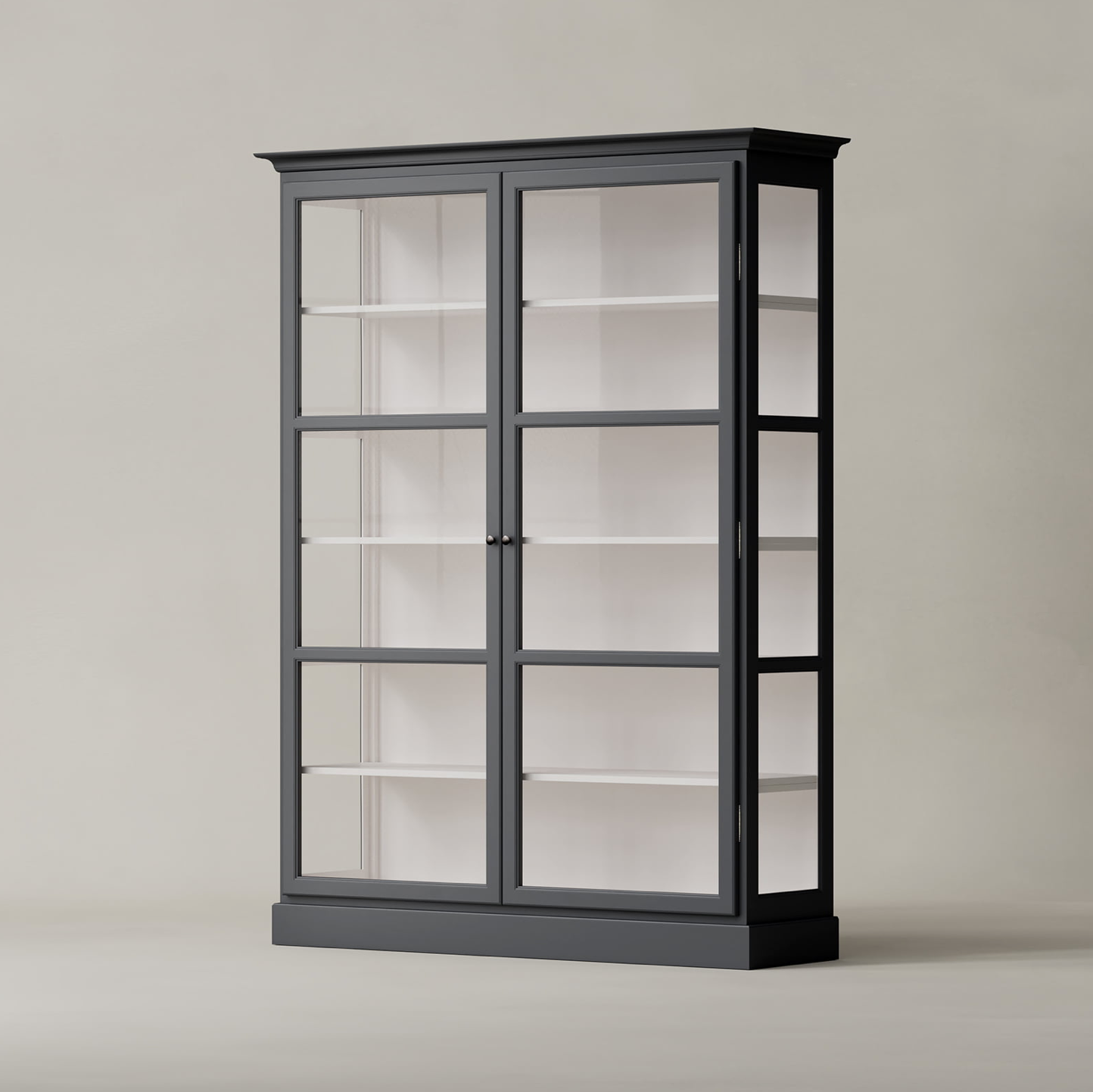 Vitrineskab i antracit grå dobbelt fra Lindebjerg Design