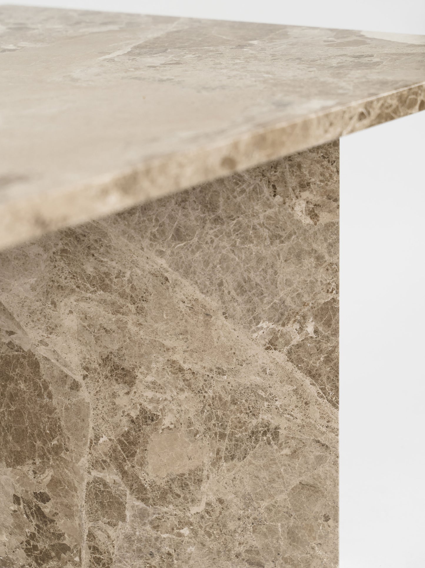 Marmor sofabord Beige toner Wabi Sabi Nordic