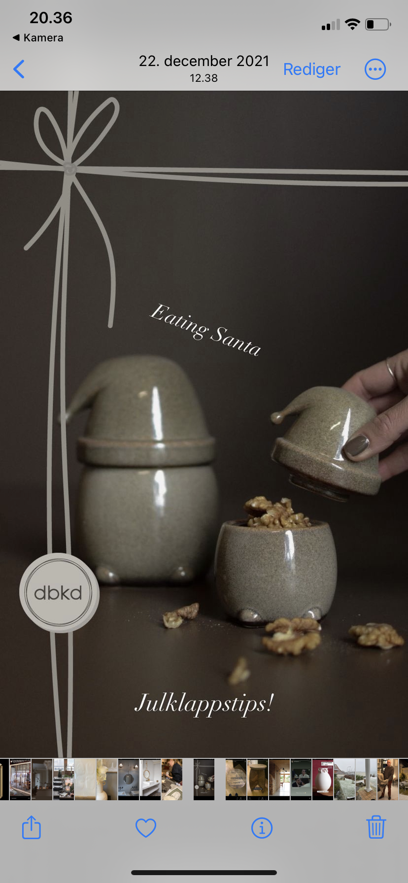 Keramik julemand lille fra DBKD