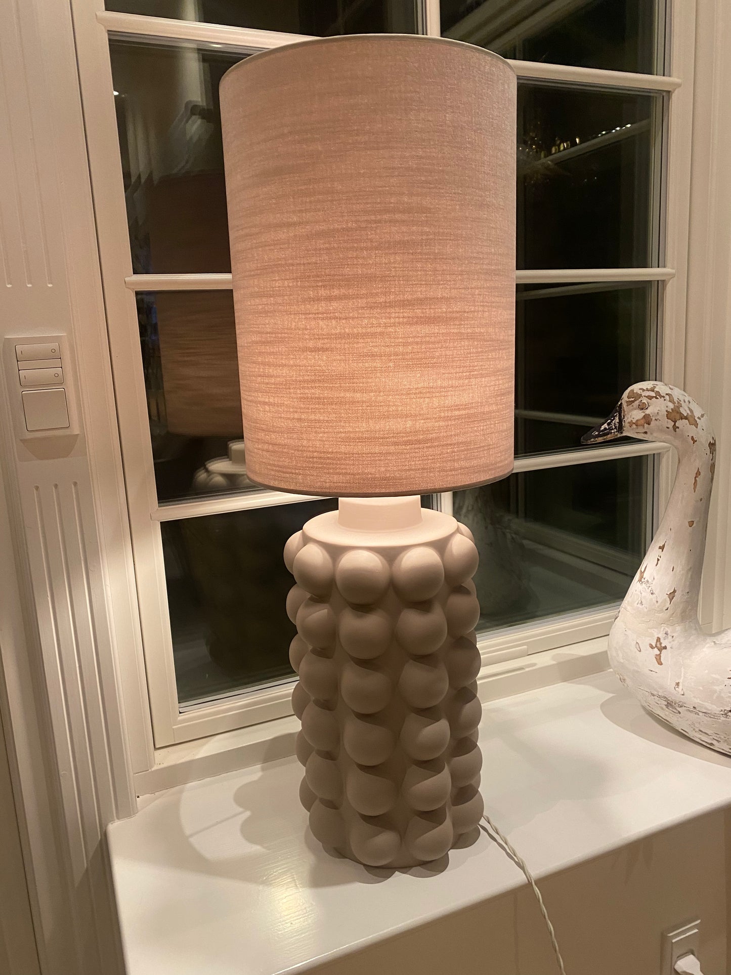 Bordlampe Bubbles mat beige