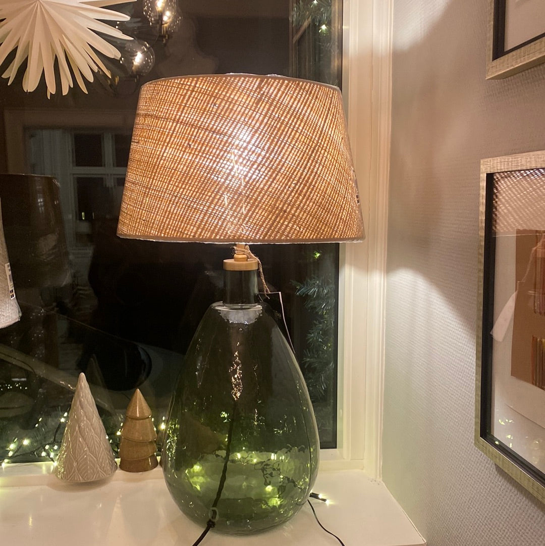Bordlampe Glas Palazzo incl. Bastskærm Hallbergs of Sweden