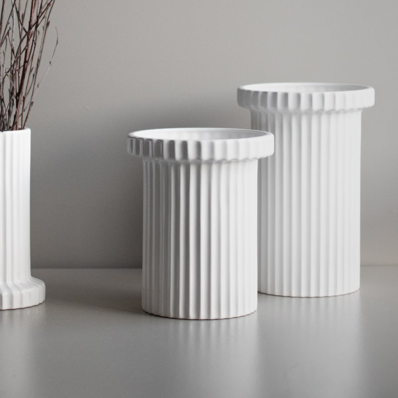 DBKD Stripe pot shiny hvid