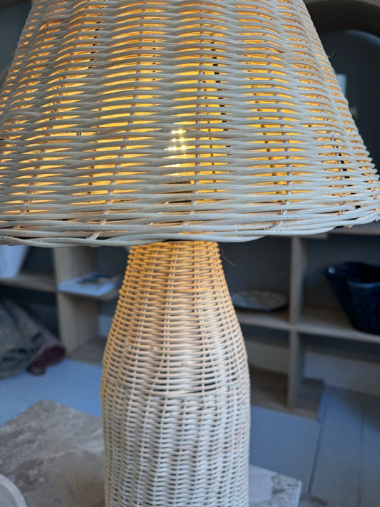 Rattan bordlampe