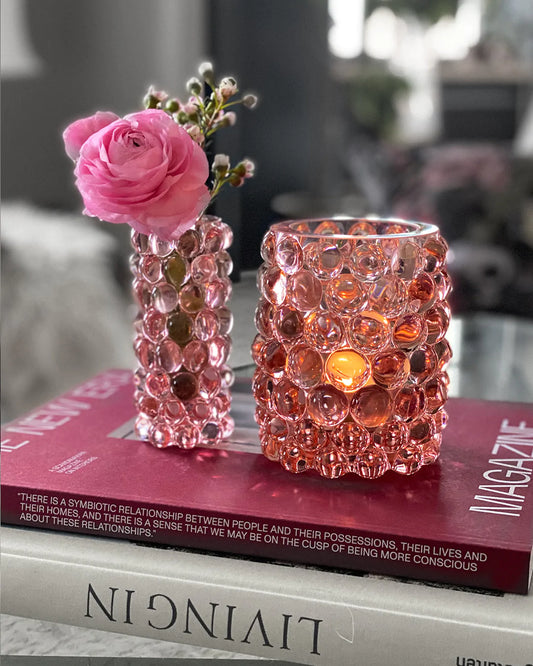 Skogsberg & Smart Krystal lanterne - rose