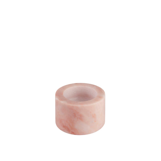 Pink marmor te-lyseholder STONED