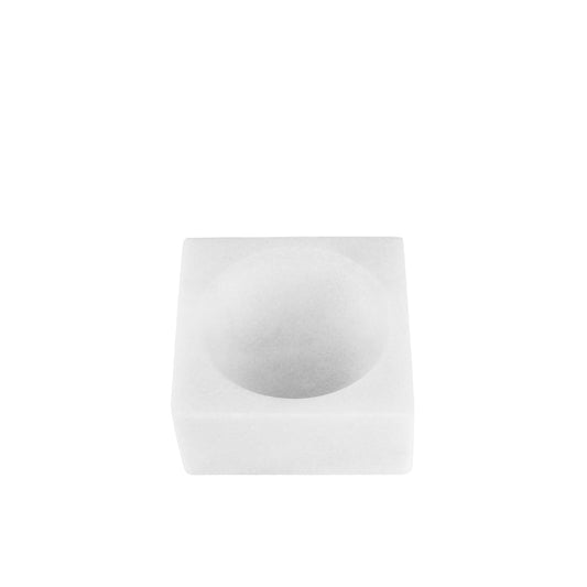 Hvid marmor blok skål