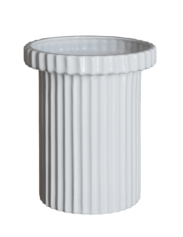 DBKD Stripe pot shiny hvid