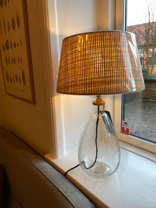 Bordlampe Glas Venezia incl. Bastskærm Hallbergs of Sweden